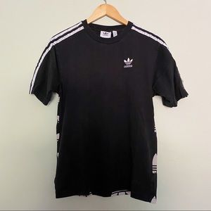Black Adidas Shirt/ Back Graphic